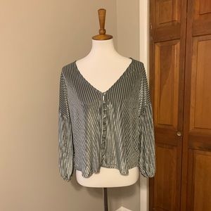Gray velvet top
